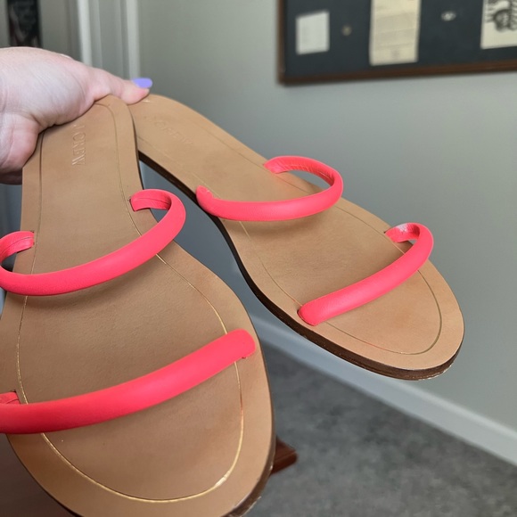 J. Crew | pink strap slip-on sandals - 10 - Picture 8 of 14